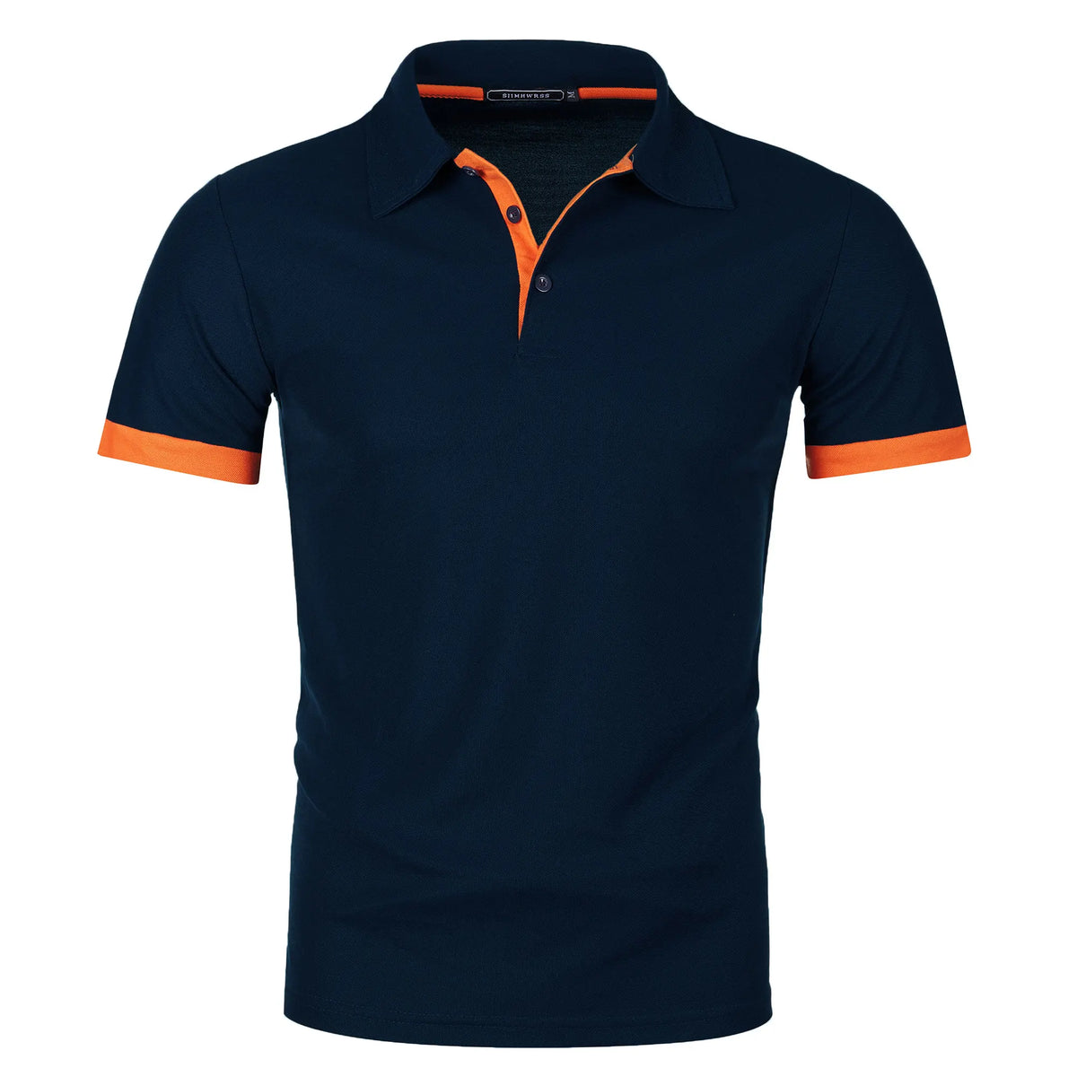 Men'S Short Sleeve Color Matching Fashion with Men'S Lapel Short Sleeve
